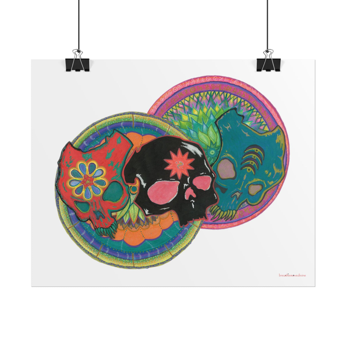 Untitled rolled poster print by Breathemovedivine, hanging