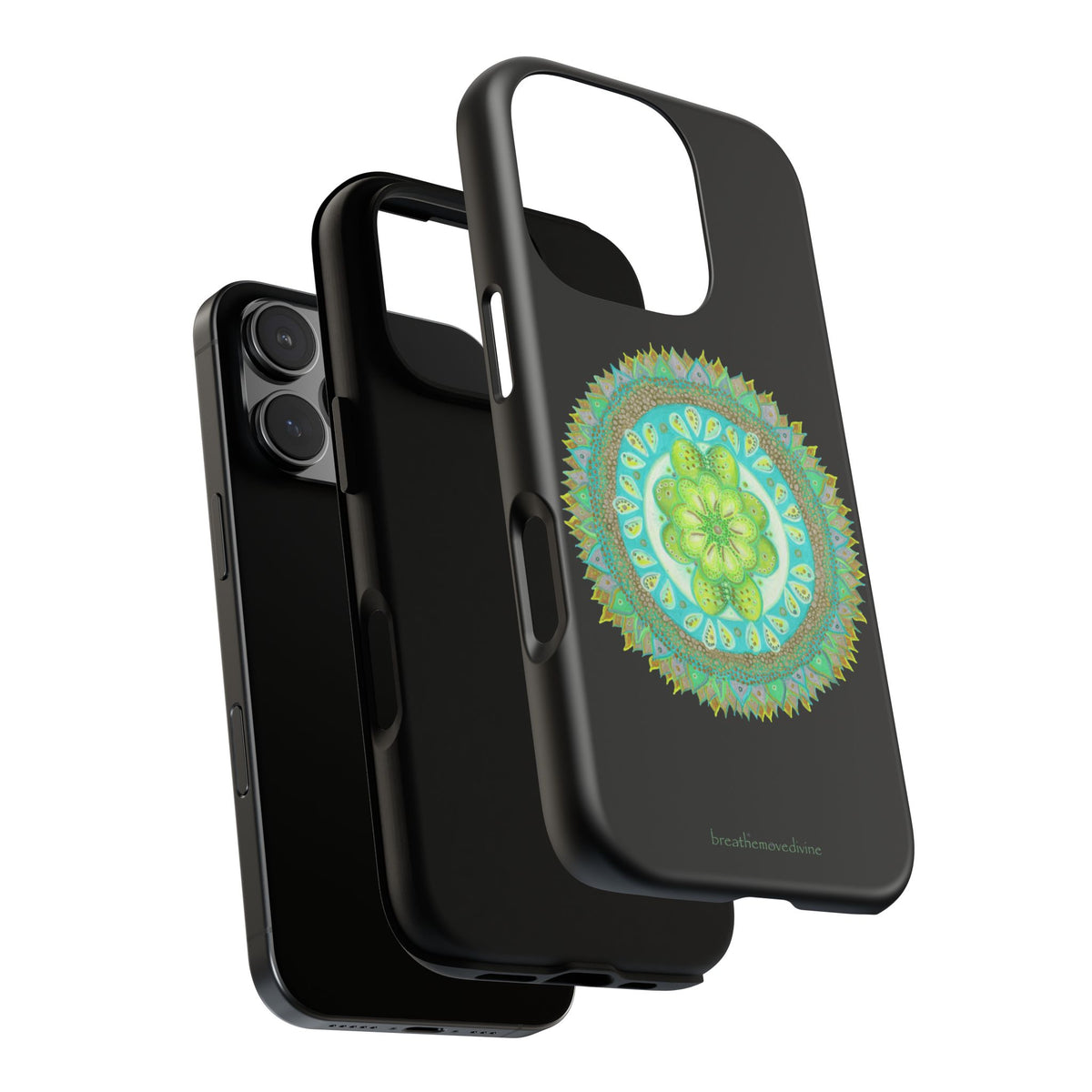 Heart Flame by breathemovedivine Mandala Design Case for iPhone