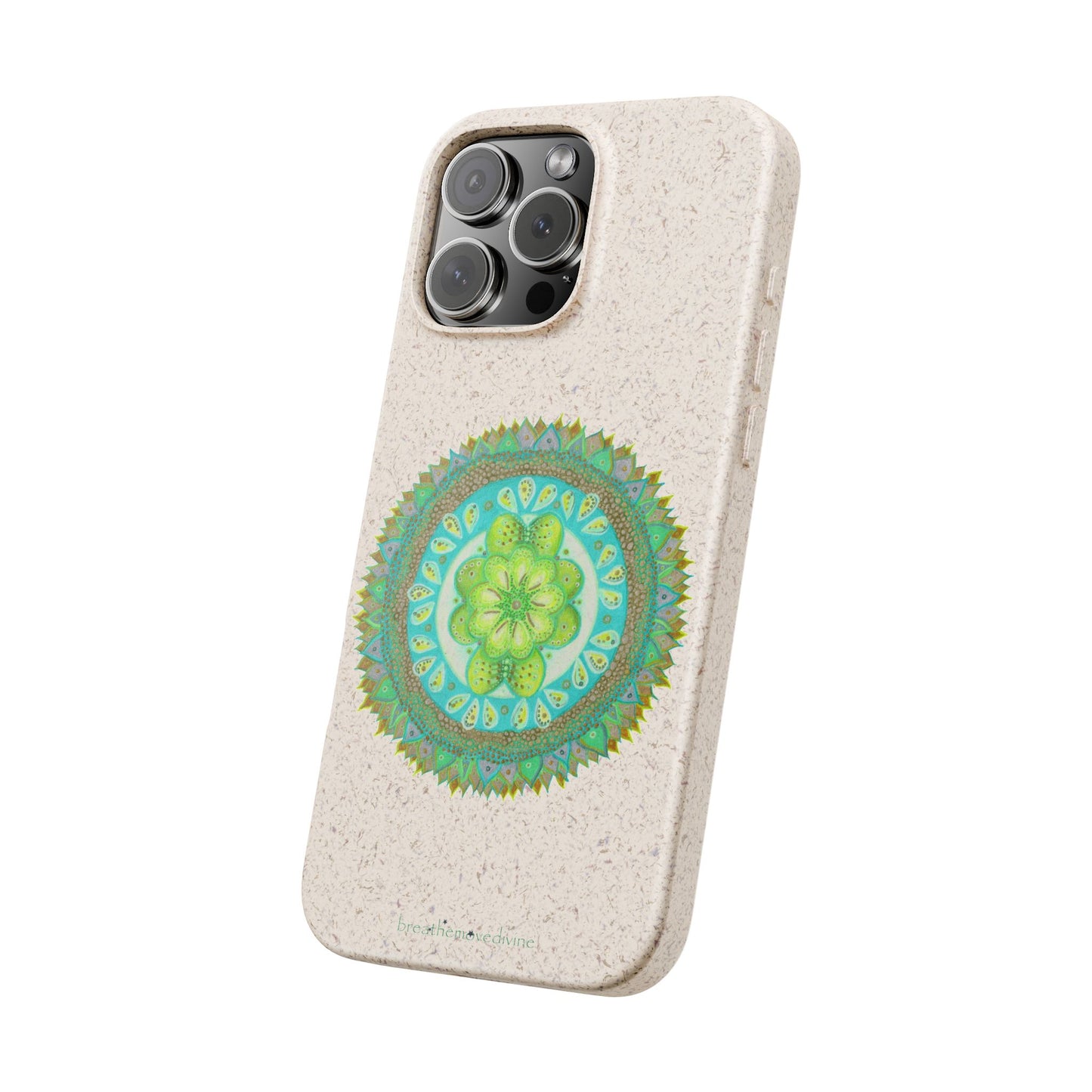 Heart Flame by breathemovedivine Eco-Friendly Case for iPhone with Mandala Design