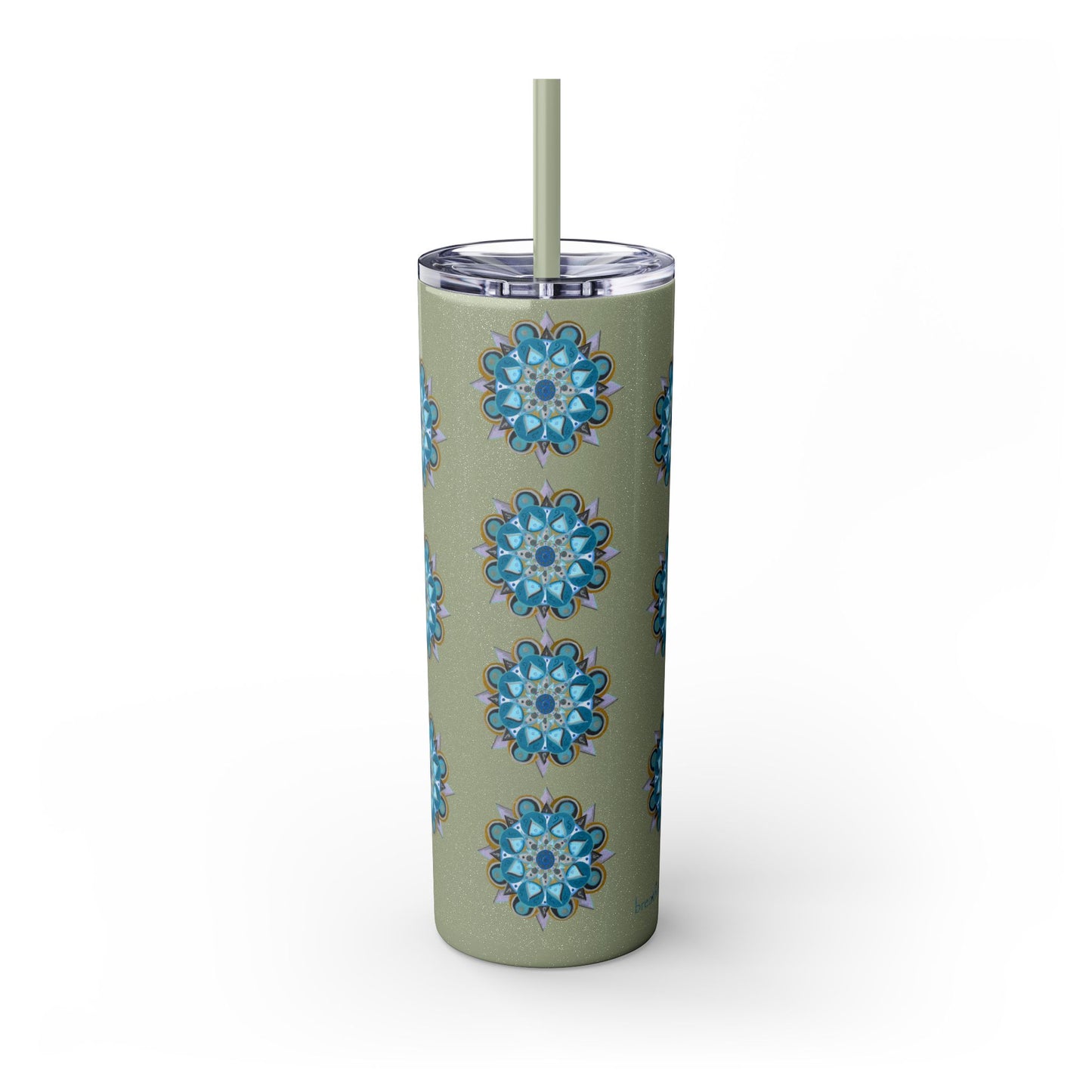 3 Chakras by breathemovedivine Skinny Tumbler with Straw | 20oz Travel Mug