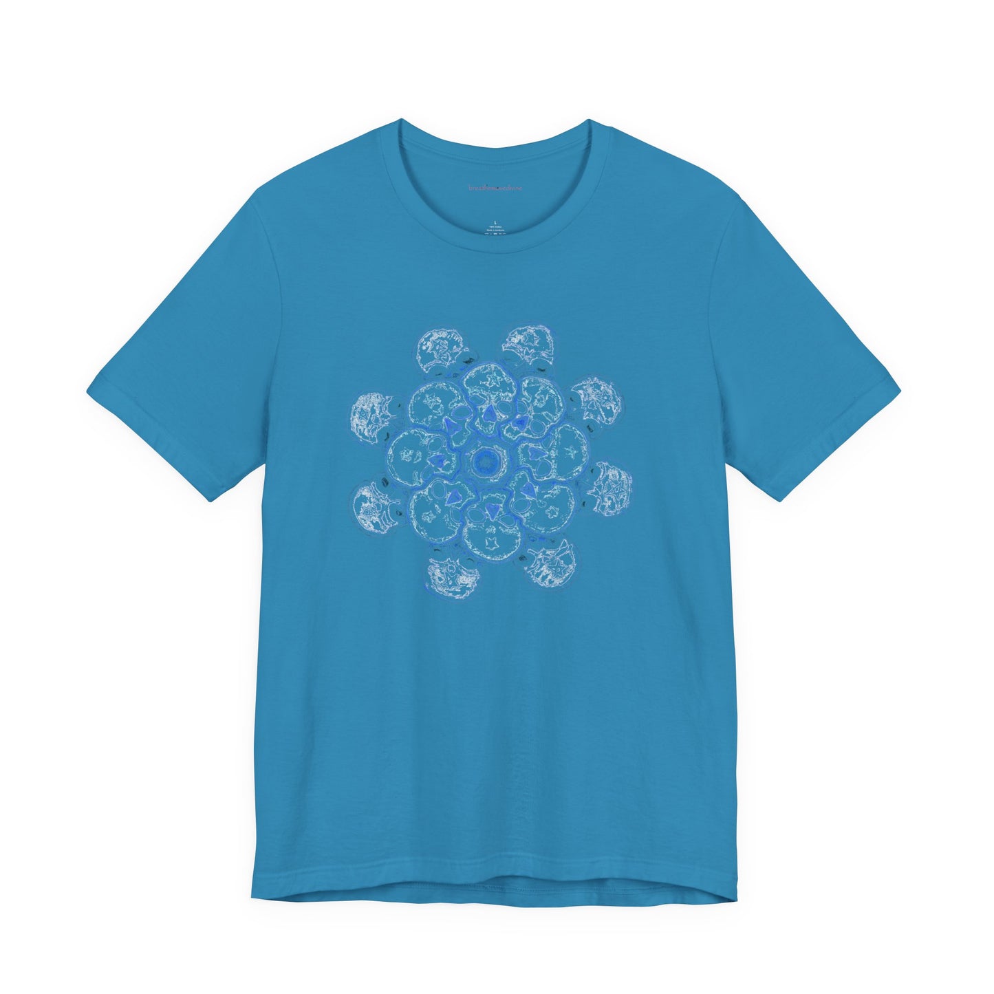 Flowers for Me by breathemovedivine Vibrant Mandala Unisex Jersey Short Sleeve Tee - Bohemian Vibes
