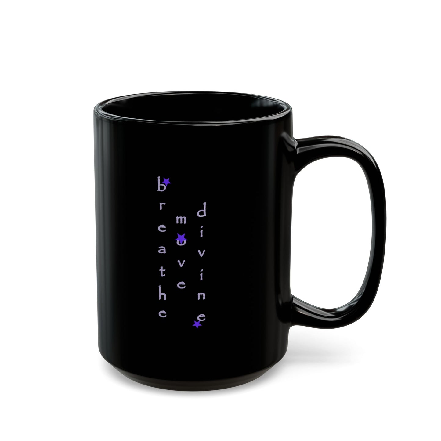 Voice by breathemovedivine Premium Black Mug with Mandala Design