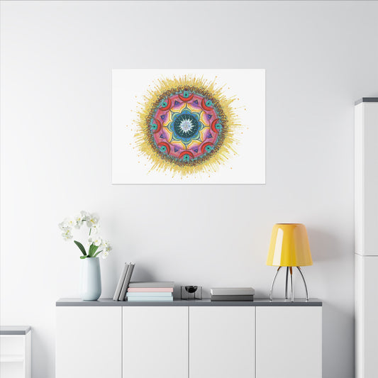 7 Chakras by breathemovedivine Meditative Mandala Canvas Art - Stretched Wall Decor