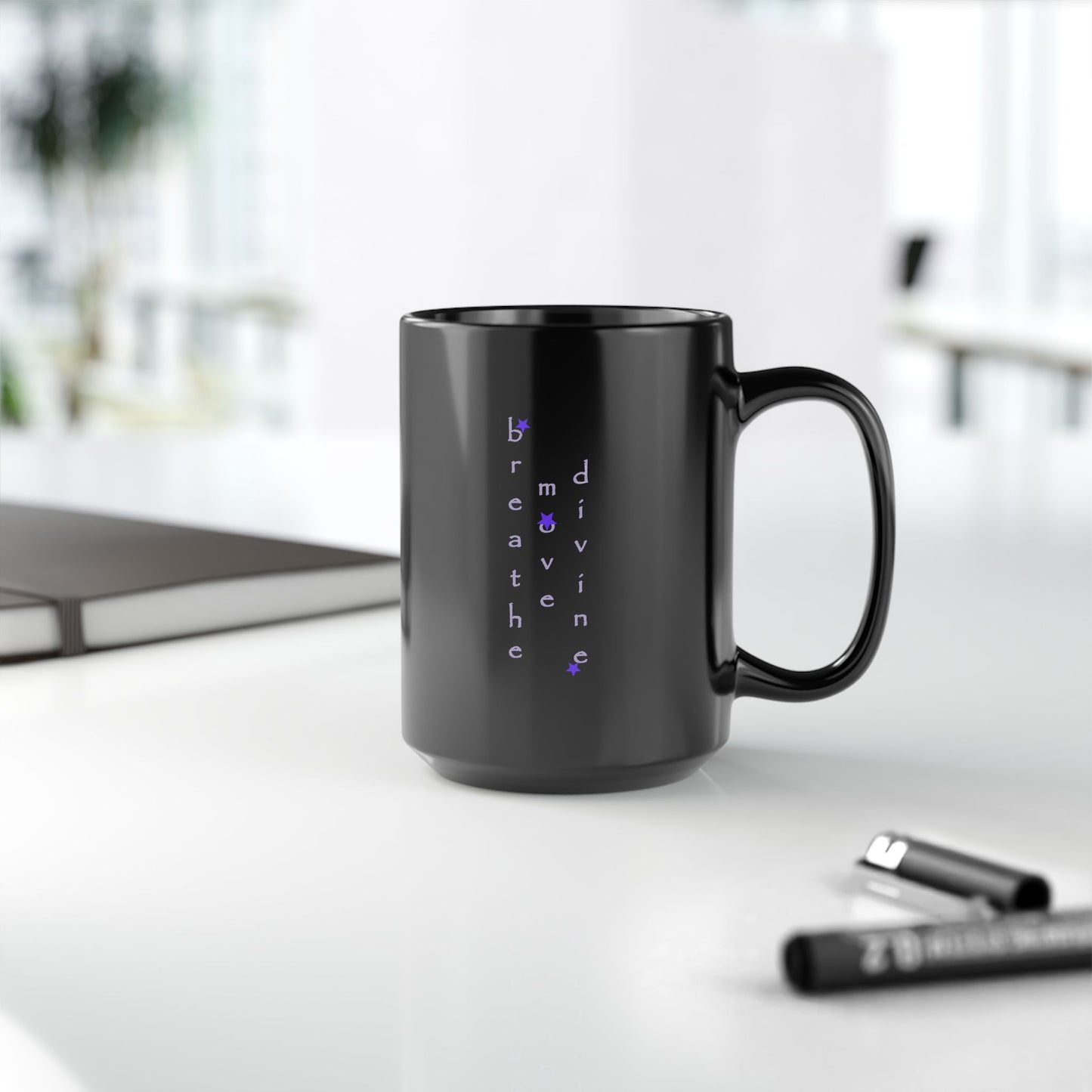 Autism is not the Problem Premium Black Mug -  Mug lifestyle back 15 oz