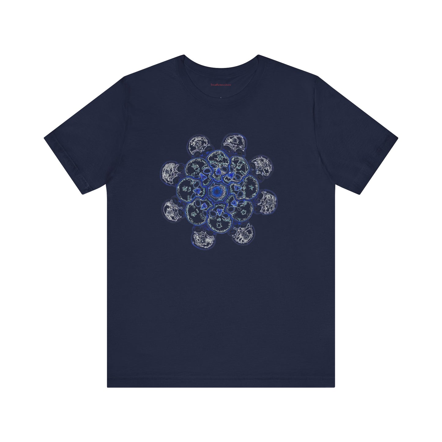 Flowers for Me by breathemovedivine Vibrant Mandala Unisex Jersey Short Sleeve Tee - Bohemian Vibes