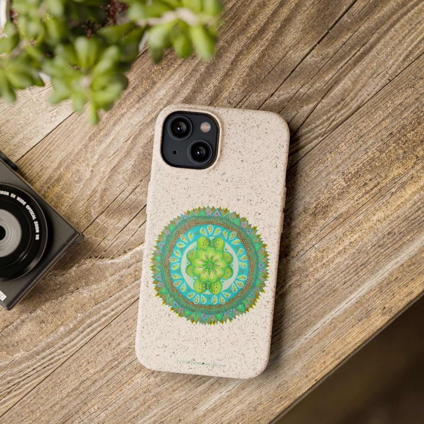 Heart Flame by breathemovedivine Eco-Friendly Case for iPhone with Mandala Design