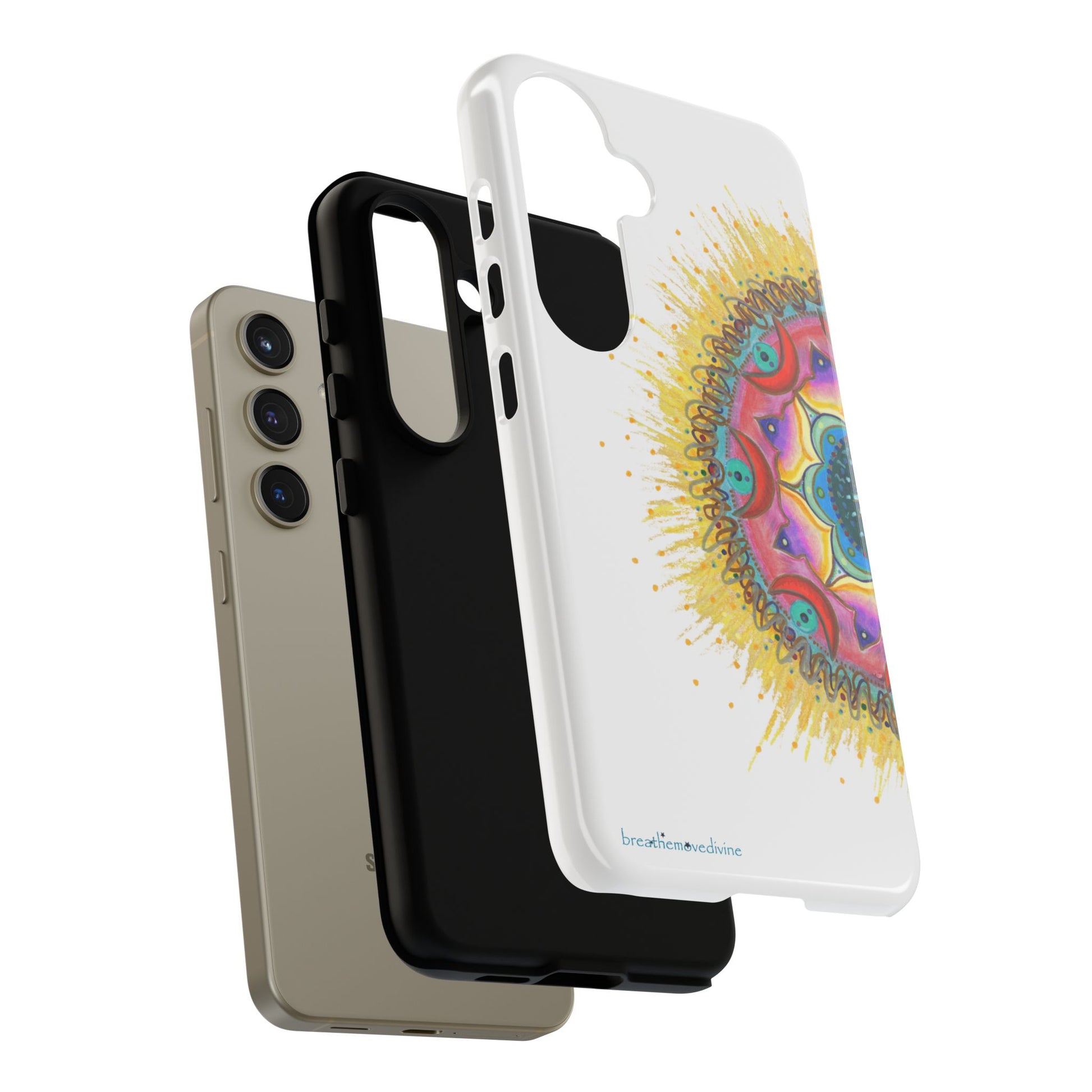 7 Chakras by breathemovedivine Mandala Phone Case for Android -  28.00