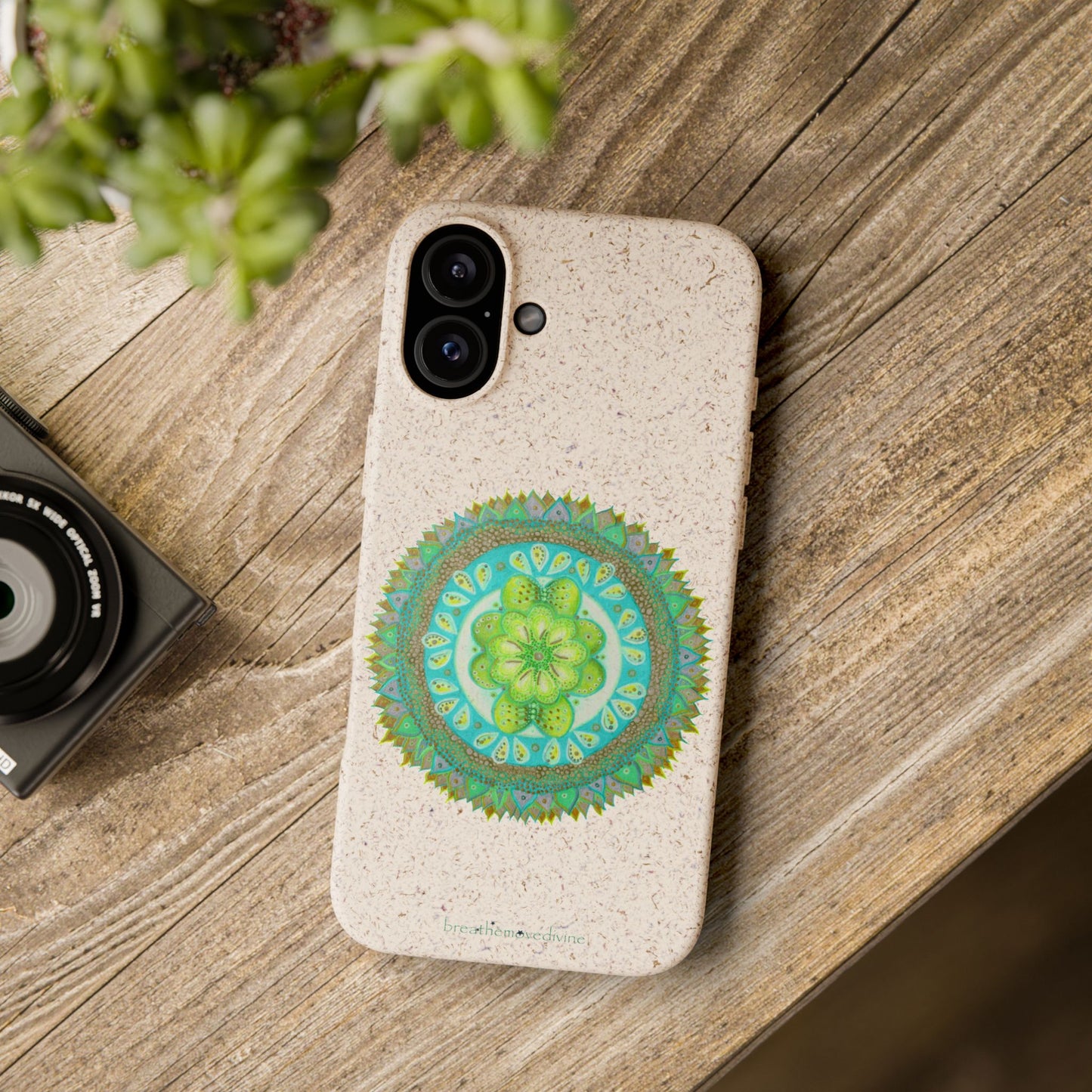Heart Flame by breathemovedivine Eco-Friendly Case for iPhone with Mandala Design