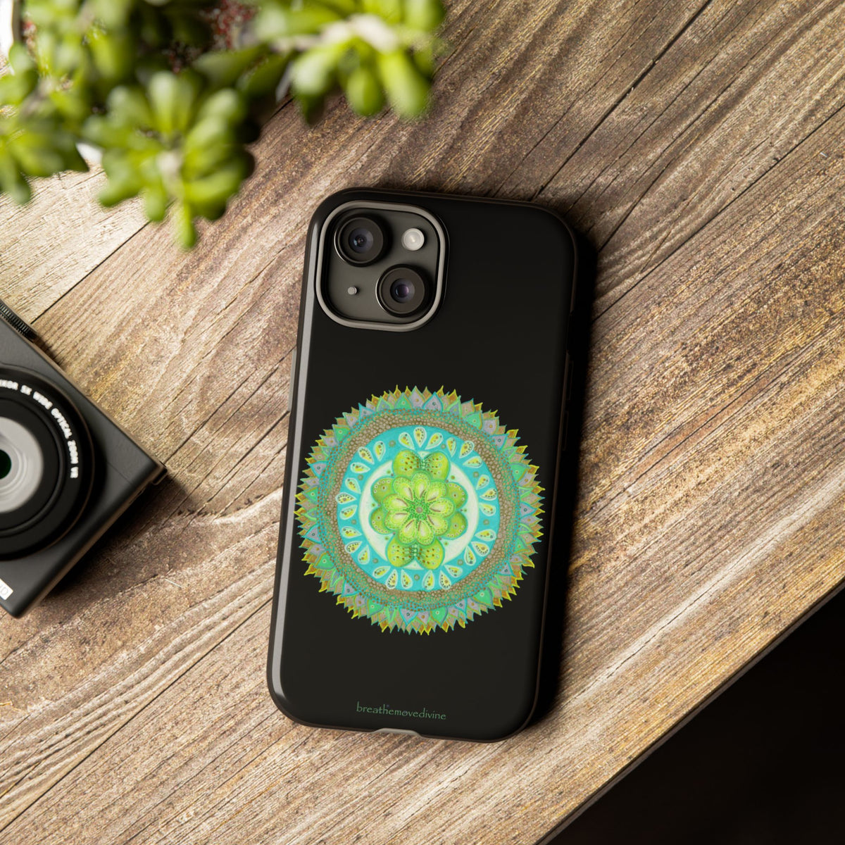 Heart Flame by breathemovedivine Mandala Design Case for iPhone