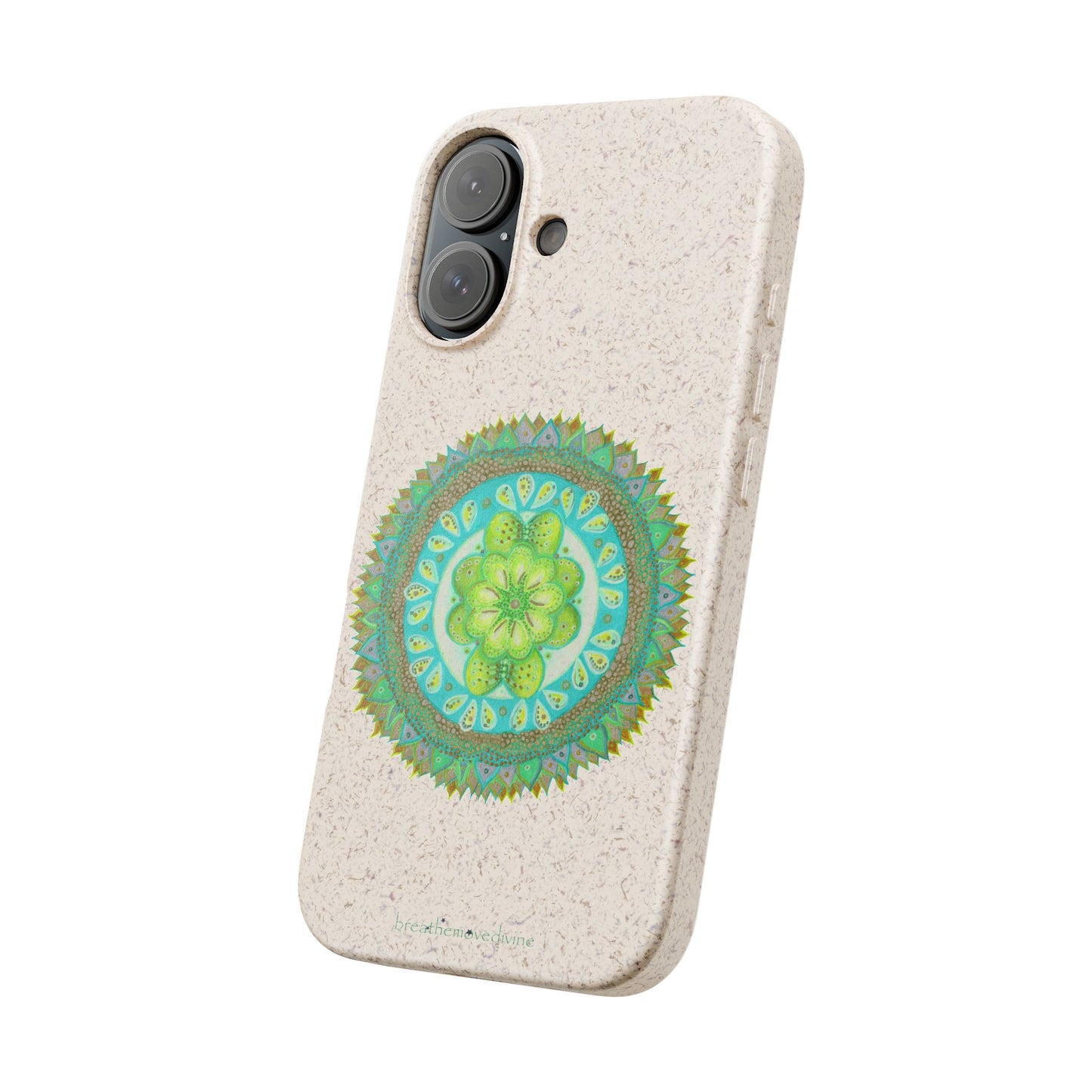 Heart Flame by breathemovedivine Eco-Friendly Case for iPhone with Mandala Design