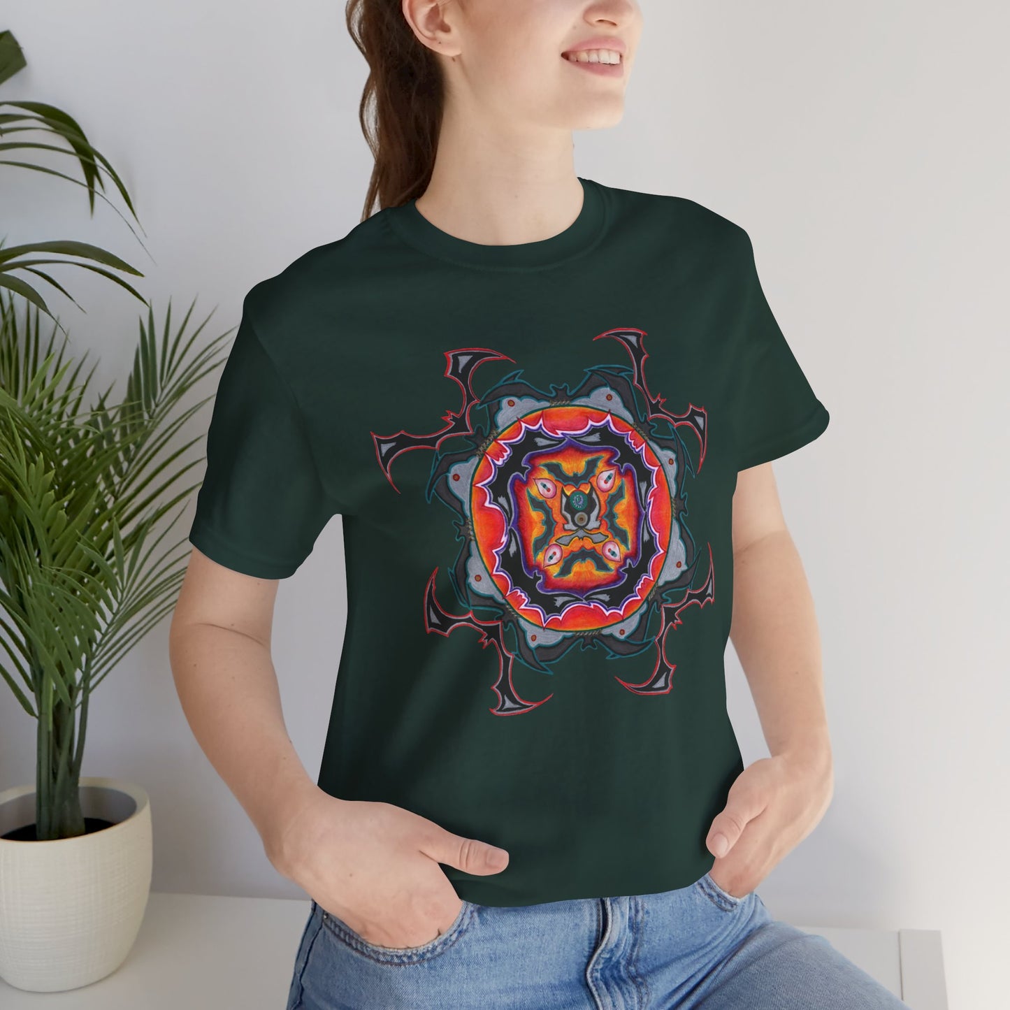 Scry by breathemovedivine Mandala Unisex Jersey T