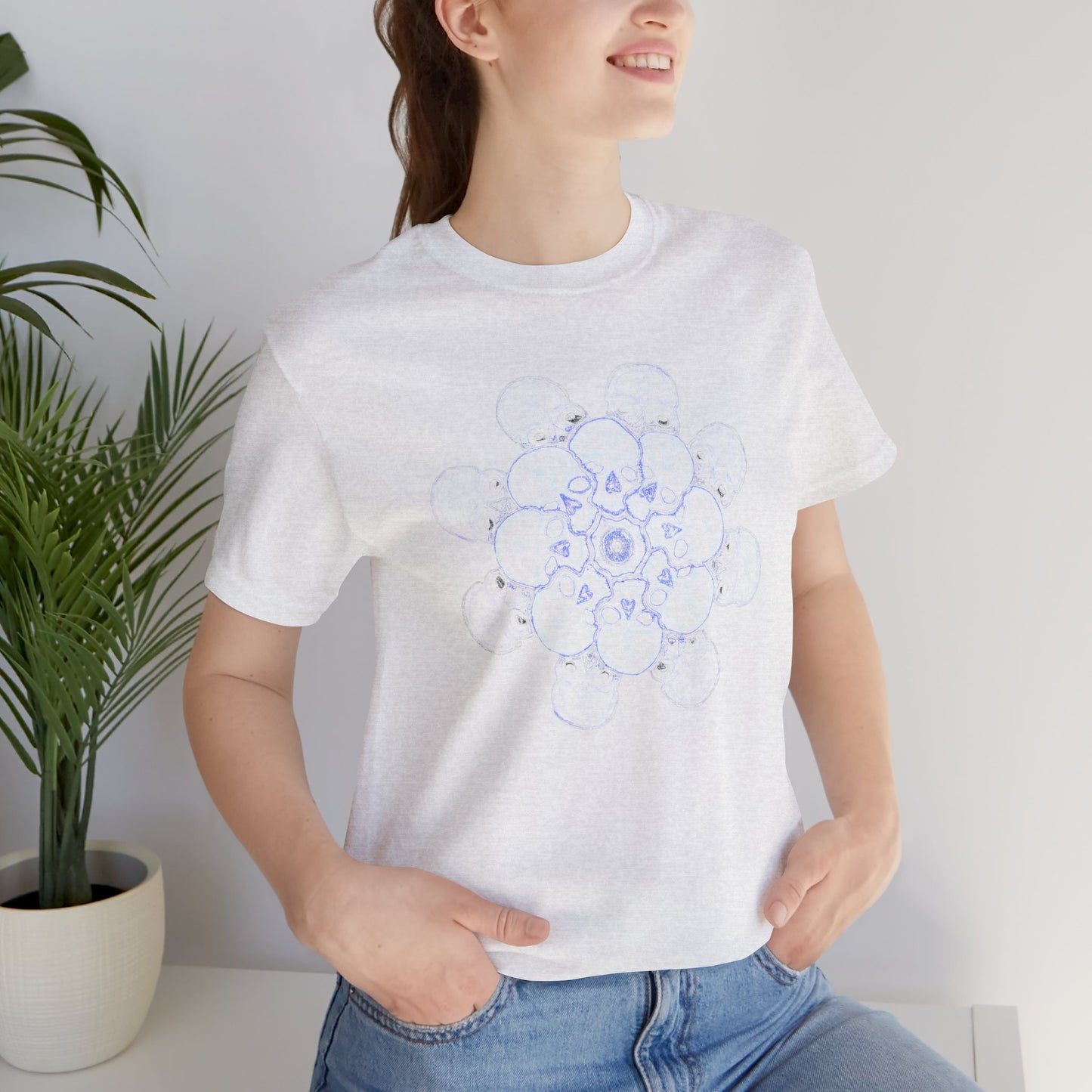 Flowers for Me by breathemovedivine Vibrant Mandala Unisex Jersey Short Sleeve Tee - Bohemian Vibes
