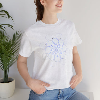 Flowers for Me by breathemovedivine Vibrant Mandala Unisex Jersey Short Sleeve Tee - Bohemian Vibes