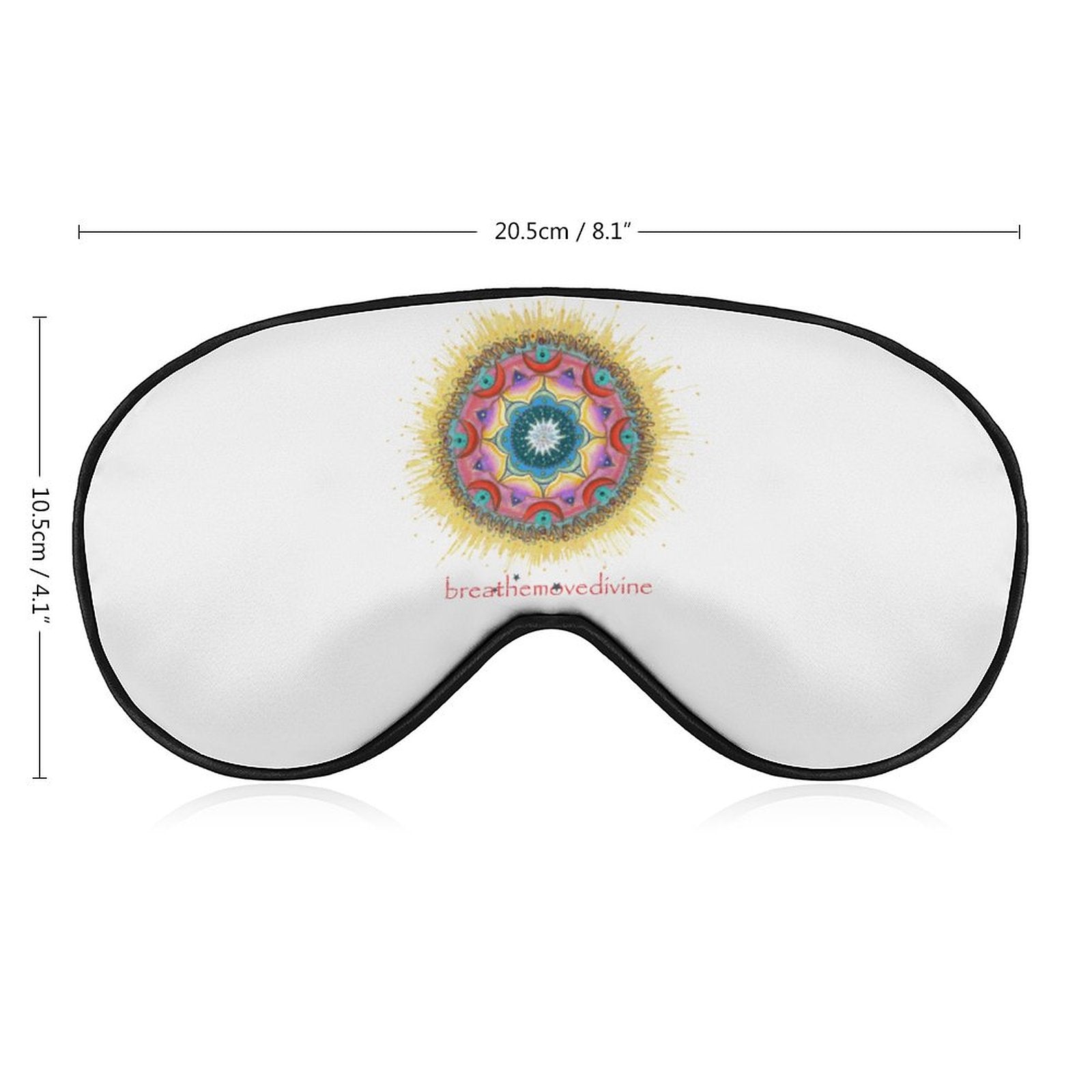 7 Chakras by breathemovedivine Meditation Mask -  19.28 - Measurements