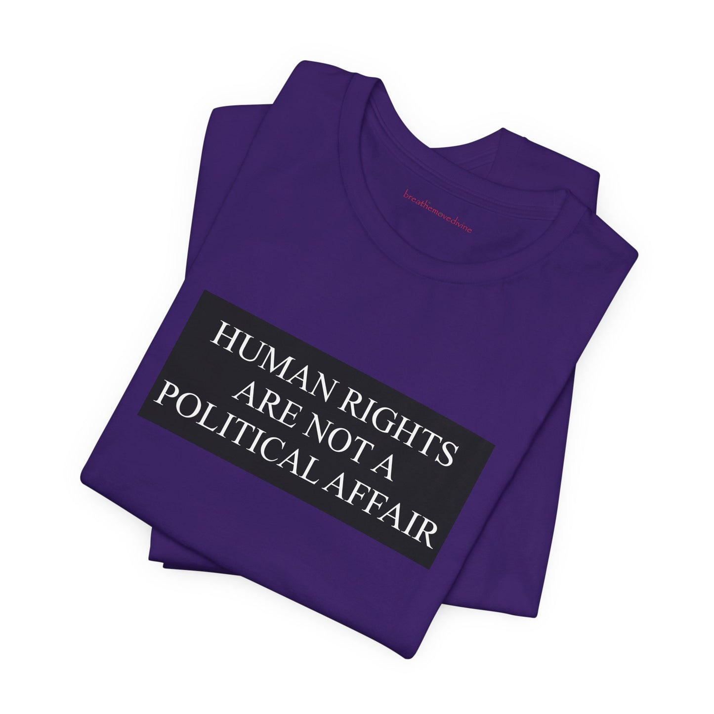 Human Rights are not a Political Affair Unisex T - breathemovedivine RESIST -  27.36
