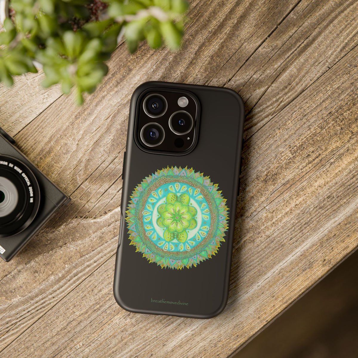 Heart Flame by breathemovedivine Mandala Design Case for iPhone