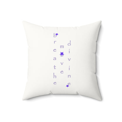 Scry by breathemovedivine Faux Suede Decorative Pillow in White