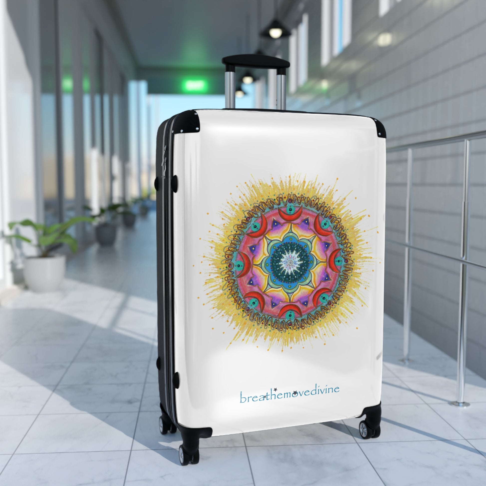 7 Chakras by breathemovedivine Rolling Suitcase - breathemovedivine