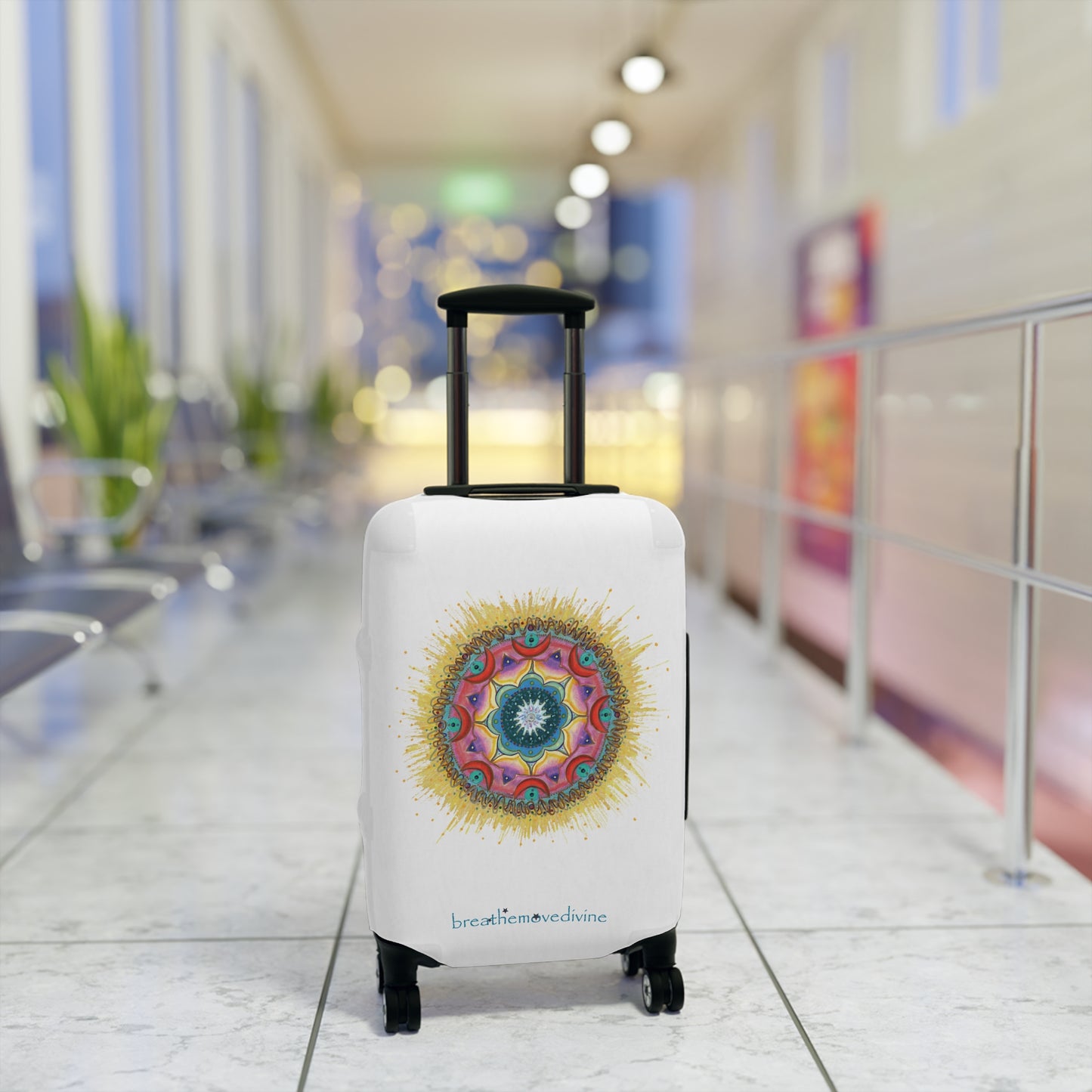 7 Chakras by breathemovedivine Suitcase Cover - Airport
