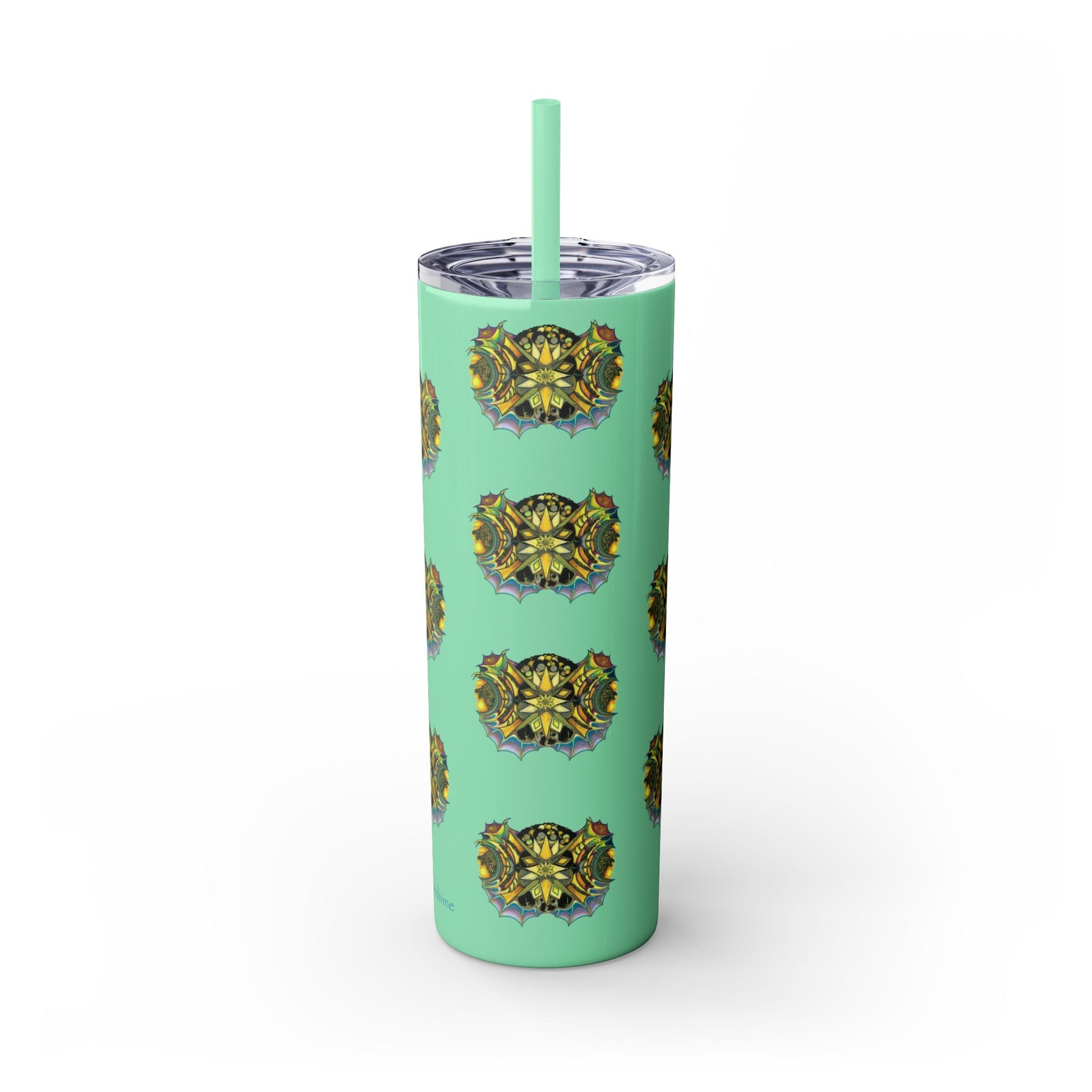 Creature by breathemovedivine Skinny Tumbler with Straw | 20oz Travel Mug - breathemovedivine