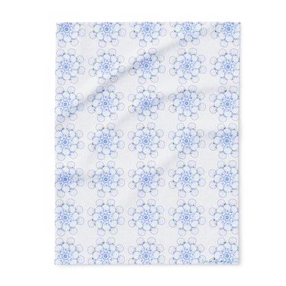 Flowers for Me Cozy Arctic Fleece Blanket | Live to Snuggle - breathemovedivine