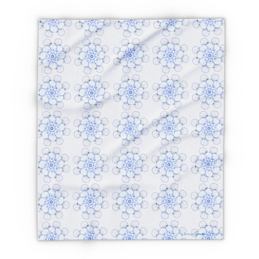 Flowers for Me Cozy Arctic Fleece Blanket | Live to Snuggle - breathemovedivine