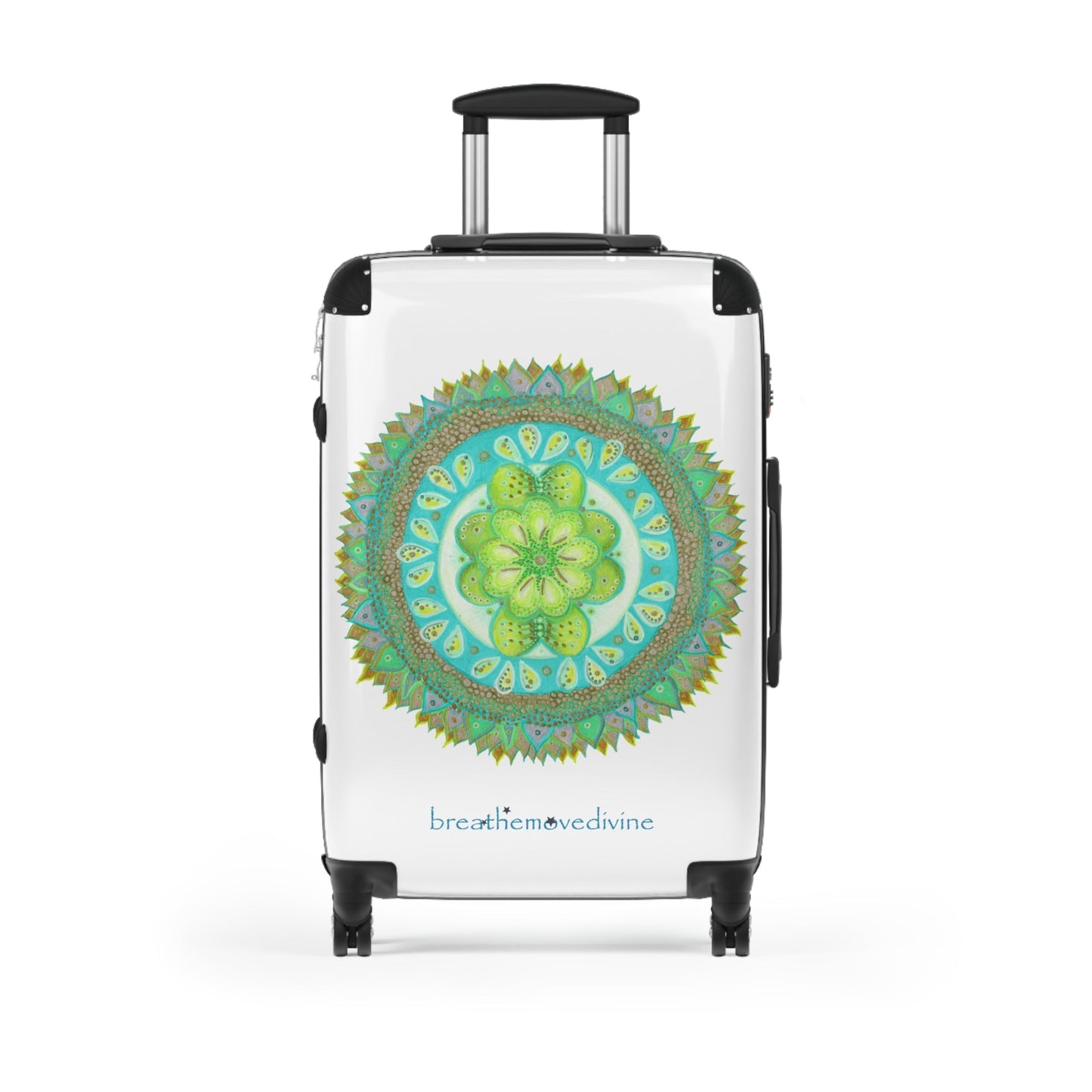 Heart Flame by breathemovedivine Colorful Mandala Suitcase - Travel with Style and Inspiration - breathemovedivine