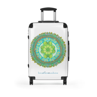 Heart Flame by breathemovedivine Colorful Mandala Suitcase - Travel with Style and Inspiration - breathemovedivine