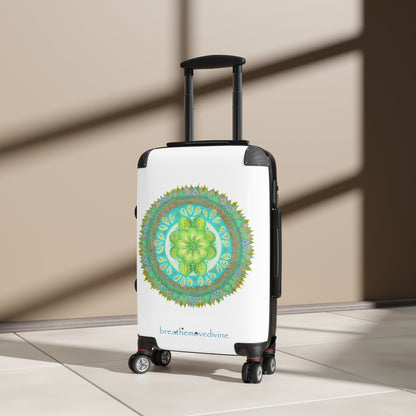 Heart Flame by breathemovedivine Colorful Mandala Suitcase - Travel with Style and Inspiration - breathemovedivine