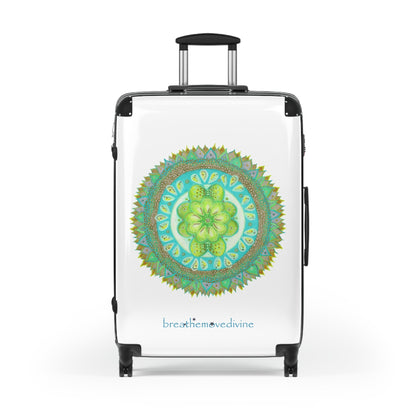 Heart Flame by breathemovedivine Colorful Mandala Suitcase - Travel with Style and Inspiration - breathemovedivine