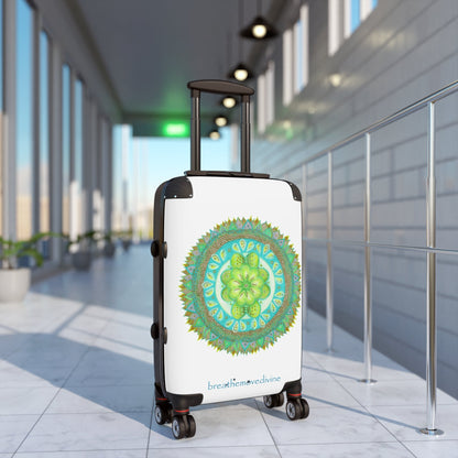 Heart Flame by breathemovedivine Colorful Mandala Suitcase - Travel with Style and Inspiration - breathemovedivine