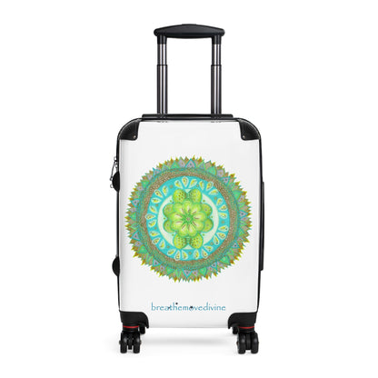 Heart Flame by breathemovedivine Colorful Mandala Suitcase - Travel with Style and Inspiration - breathemovedivine