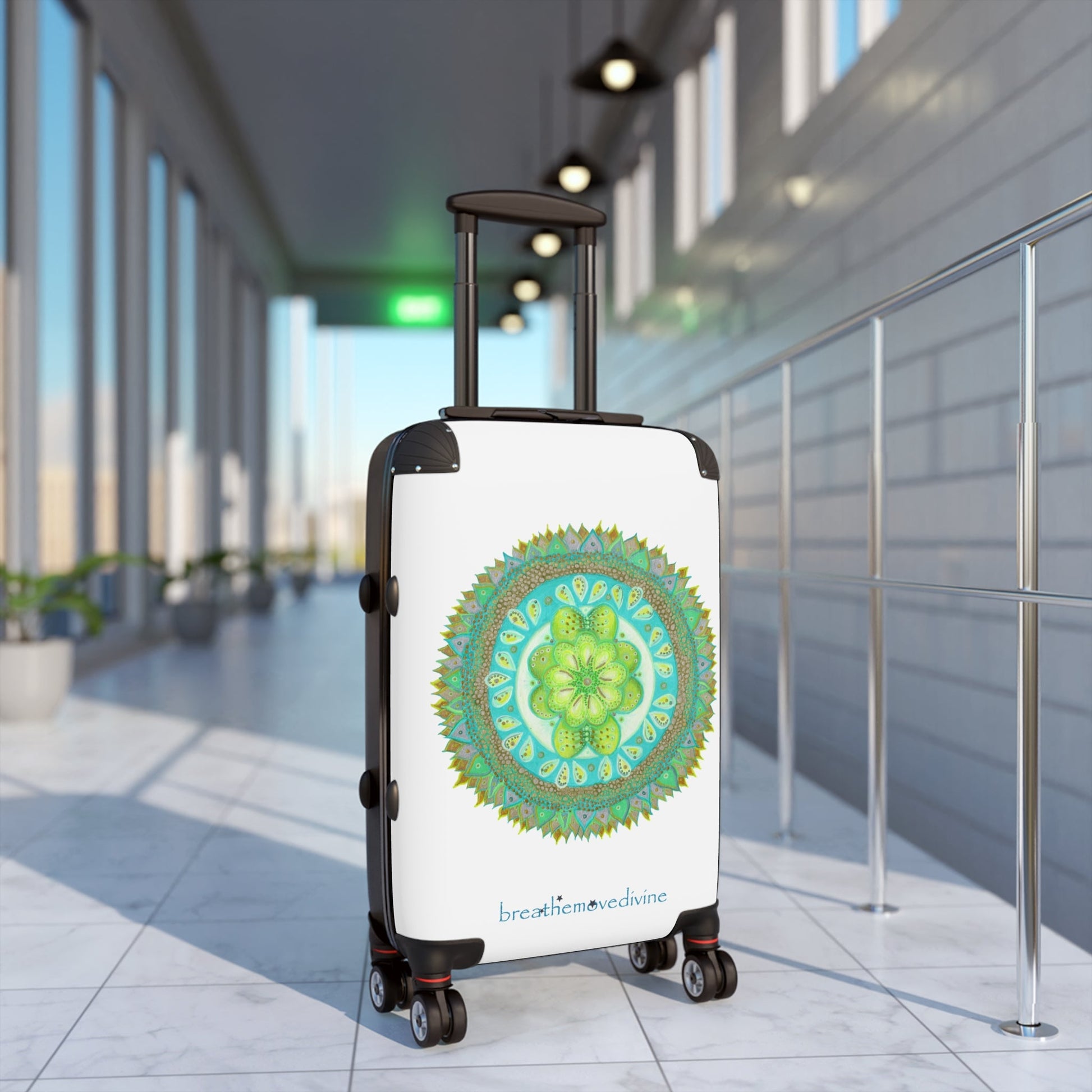 Heart Flame by breathemovedivine Colorful Mandala Suitcase - Travel with Style and Inspiration - breathemovedivine