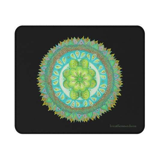 Heart Flame by breathemovedivine Non - Slip Mouse Pad - breathemovedivine