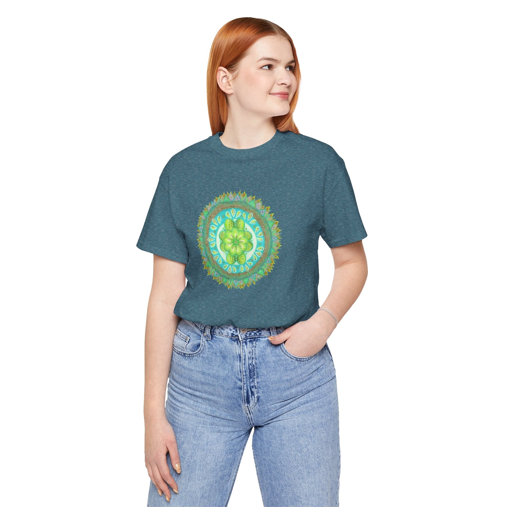 Heart Flame by breathemovedivine Unisex Jersey T - breathemovedivine