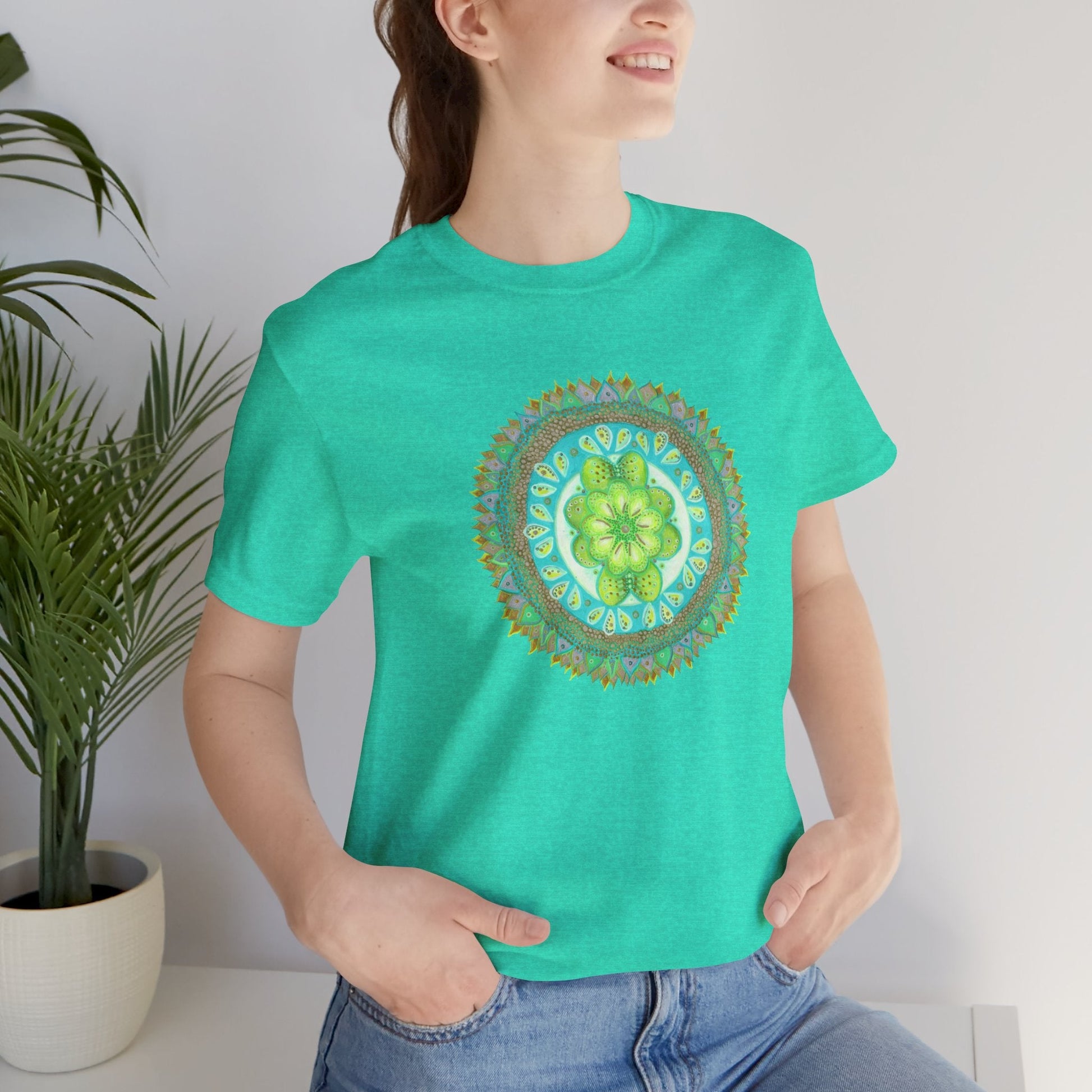 Heart Flame by breathemovedivine Unisex Jersey T - breathemovedivine