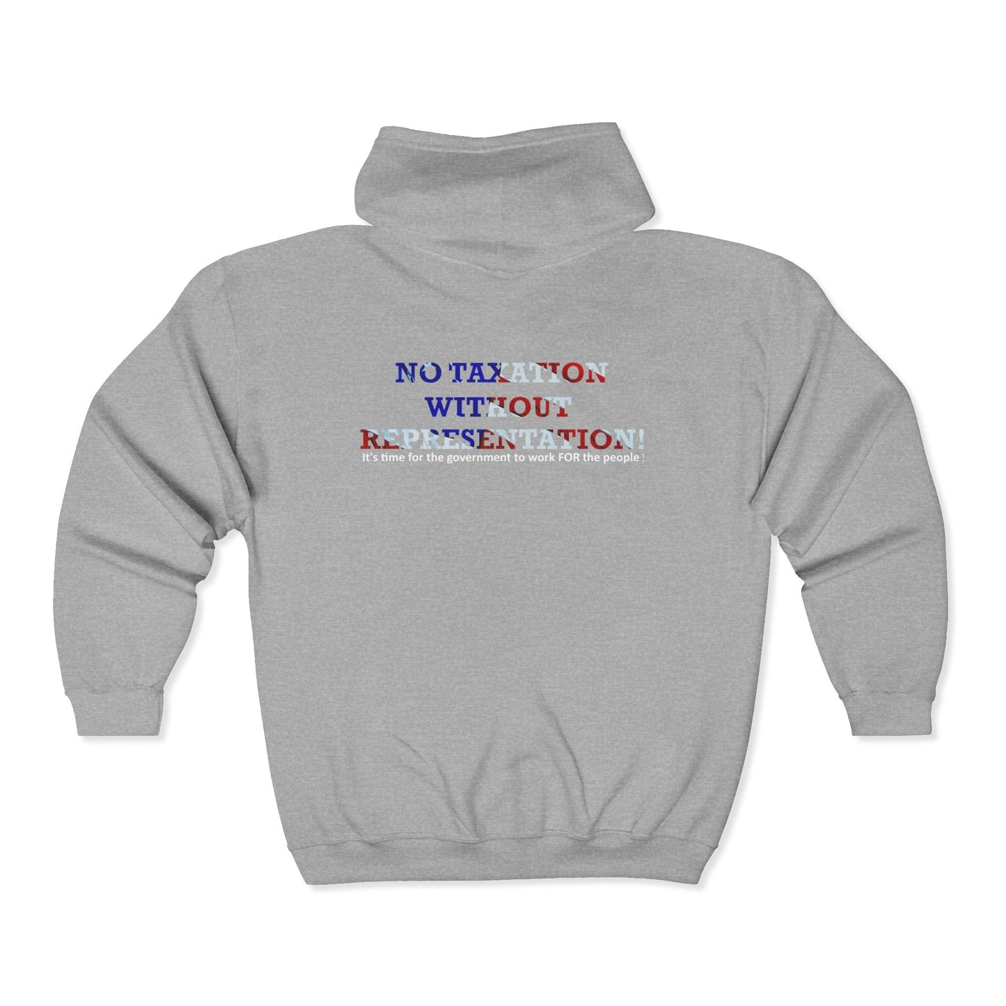 No Taxation Without Representation Zip Up Hoodie - breathemovedivine RESIST - breathemovedivine