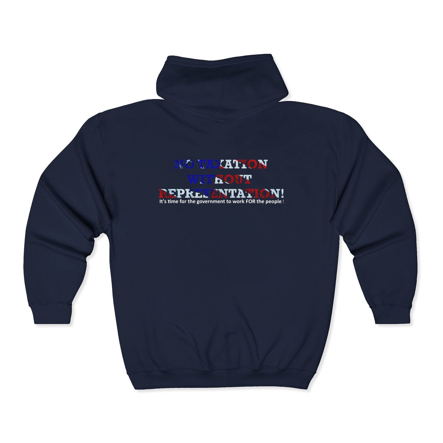No Taxation Without Representation Zip Up Hoodie - breathemovedivine RESIST - breathemovedivine