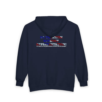 No Taxation Without Representation Zip Up Hoodie - breathemovedivine RESIST - breathemovedivine