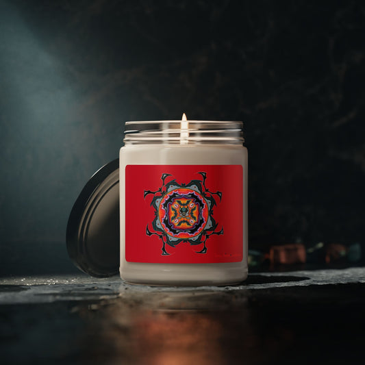 Scry by breathemovedivine Vibrant Mandala Soy Candle - 9oz Aromatic Haven for Relaxation - breathemovedivine