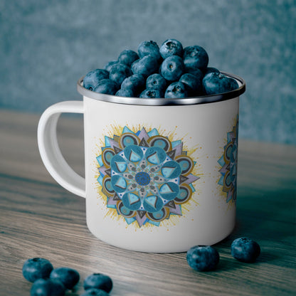 Speak Beauty into Truth by breathemovedivine Enamel Camping Mug, Boho, Cottagecore, Witchcore Outdoor Drinkware - breathemovedivine