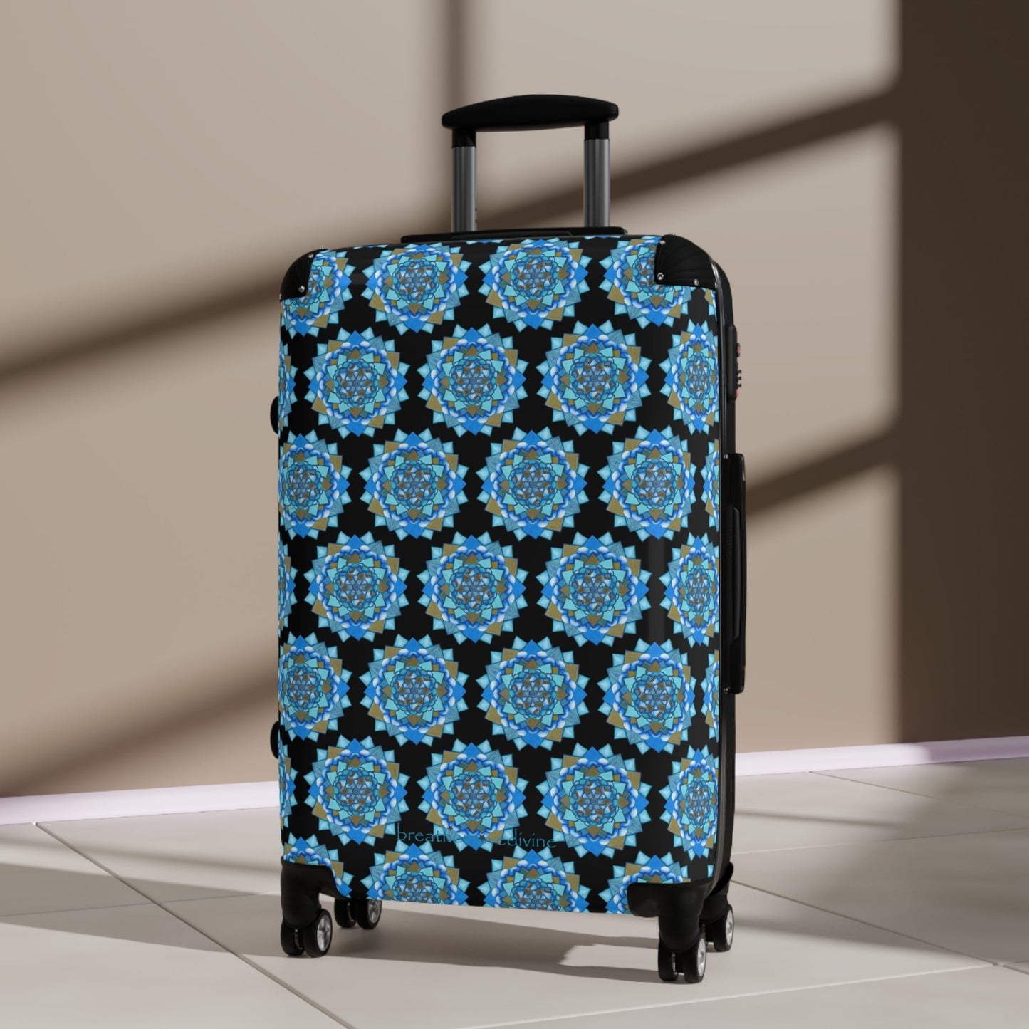 Voice by breathemovedivine Colorful Mandala Pattern Suitcase - Travel with Inspiration - breathemovedivine
