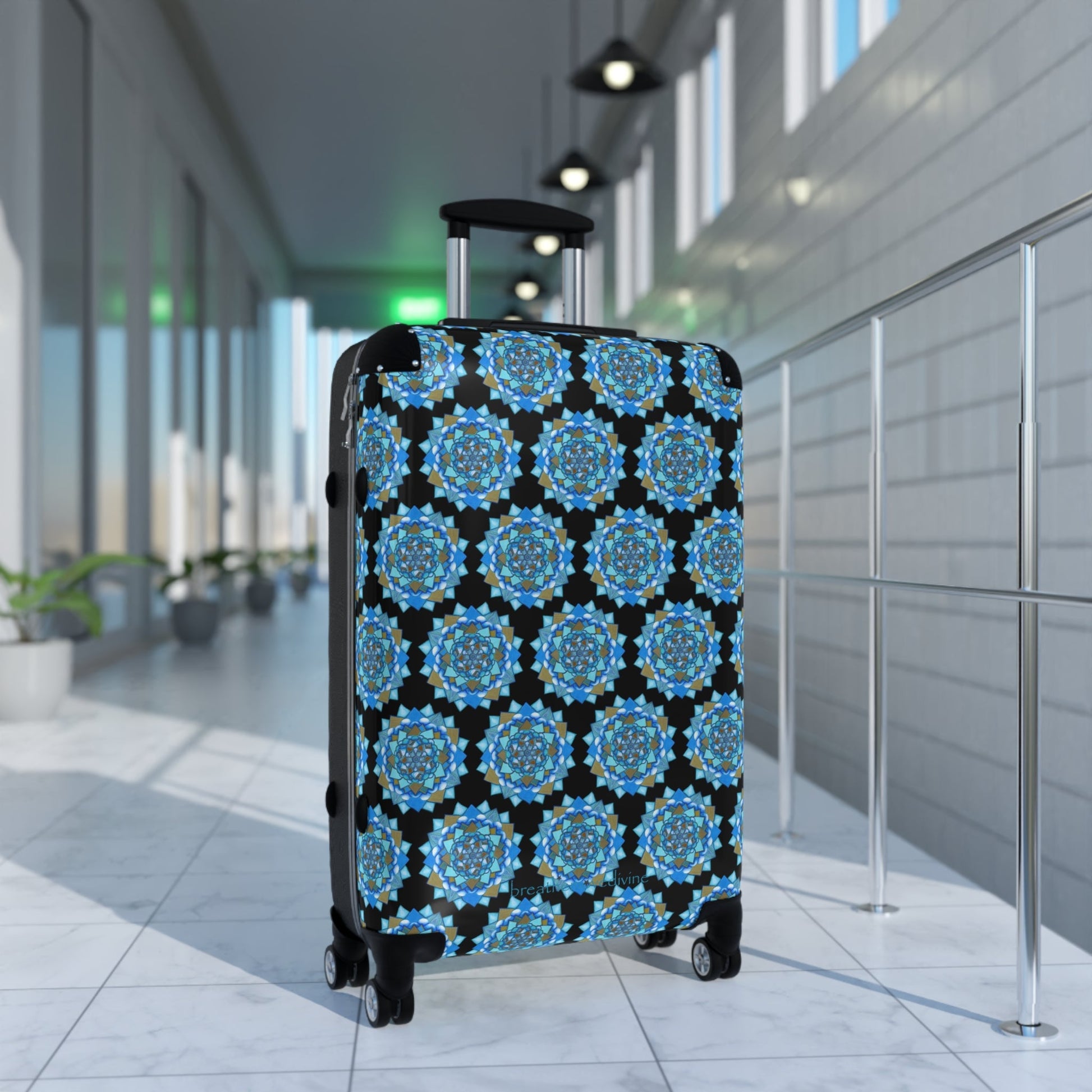 Voice by breathemovedivine Colorful Mandala Pattern Suitcase - Travel with Inspiration - breathemovedivine