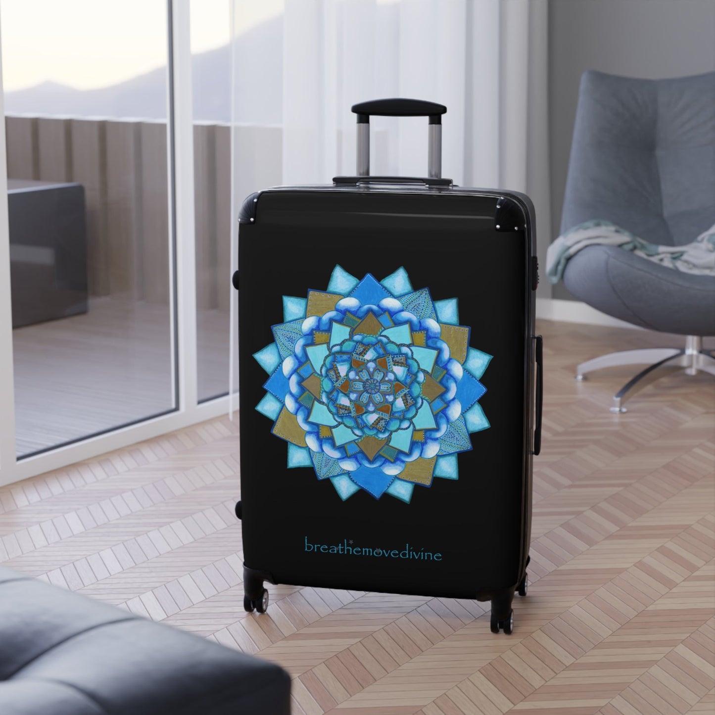 Voice by breathemovedivine Colorful Mandala Suitcase - Travel with Style and Inspiration - breathemovedivine