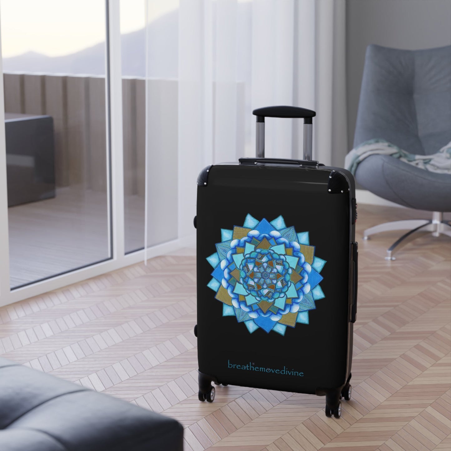 Voice by breathemovedivine Colorful Mandala Suitcase - Travel with Style and Inspiration - breathemovedivine