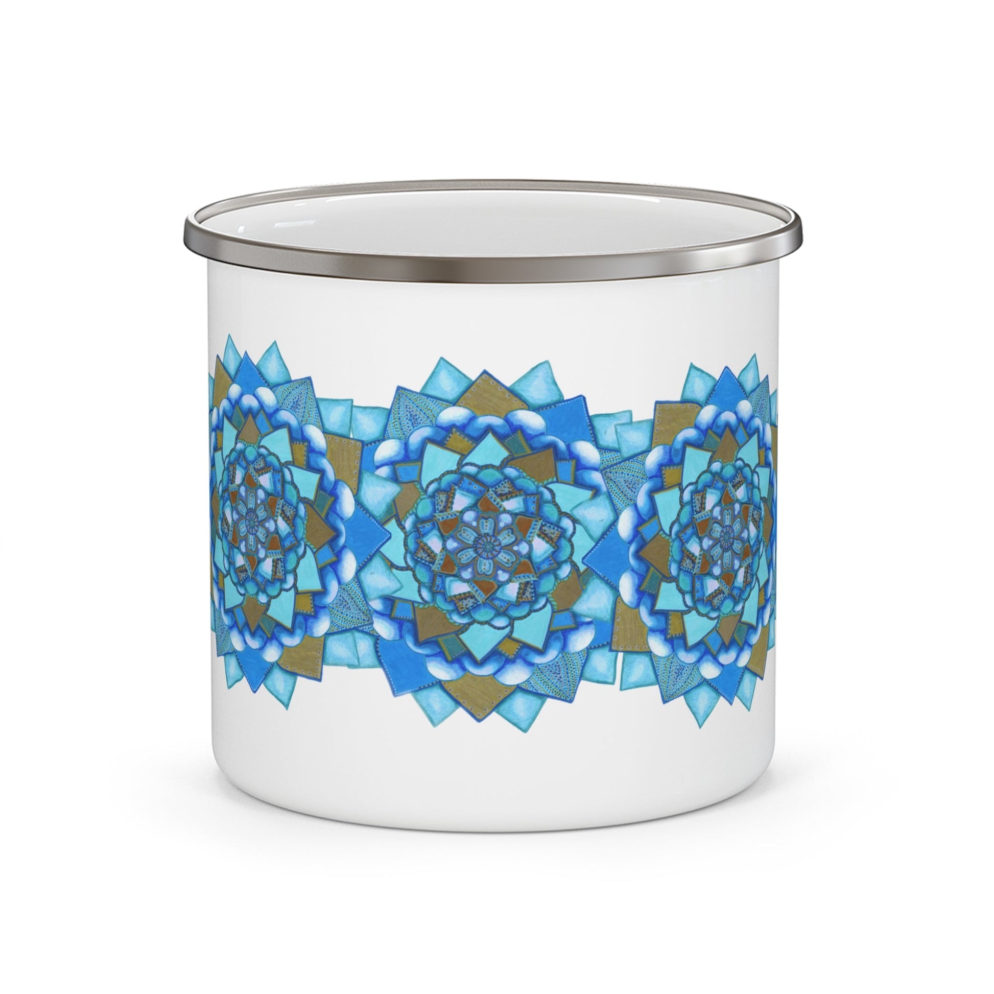 Voice by breathemovedivine Enamel Camping Mug, Boho, Cottagecore, Witchcore Outdoor Drinkware - breathemovedivine