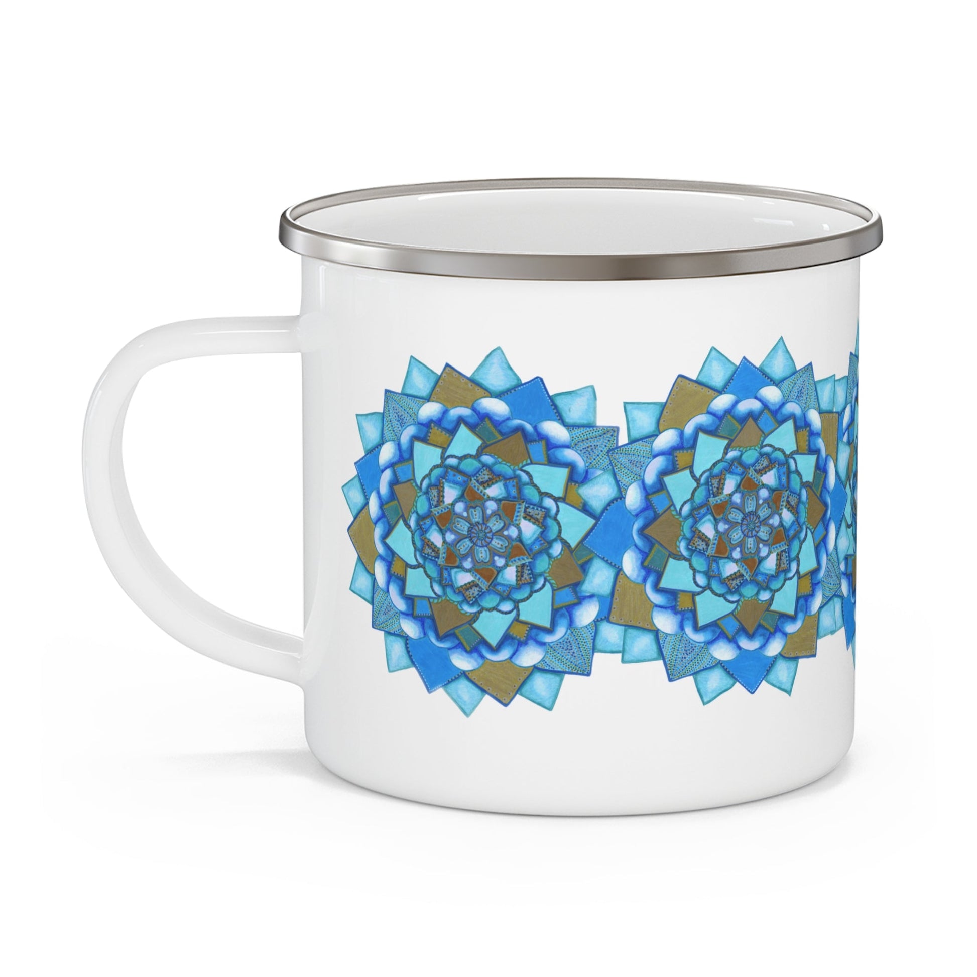 Voice by breathemovedivine Enamel Camping Mug, Boho, Cottagecore, Witchcore Outdoor Drinkware - breathemovedivine